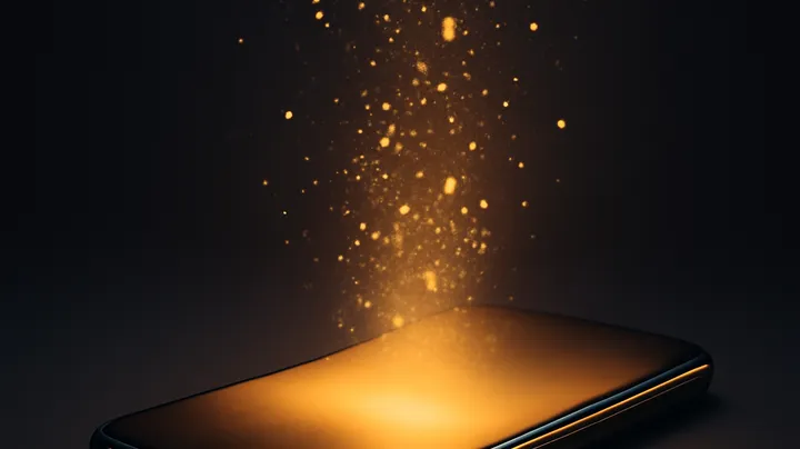 8444 BAT COM Modern phone with glowing screen